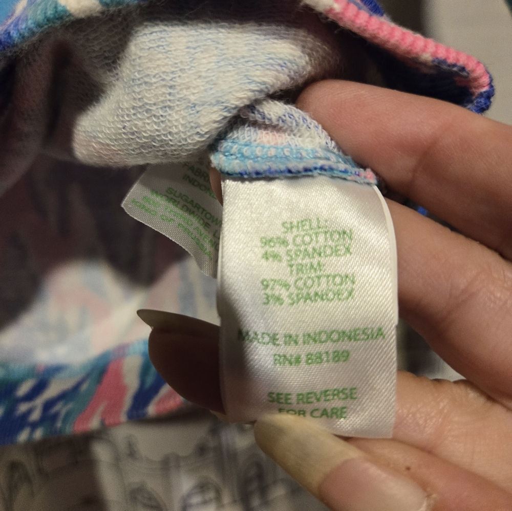 EUC Girl's Lily Pulitzer Pink/Blue/White Long Sleeve Top Size L (8-10) - Picture 5 of 12